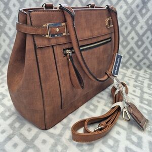 Elegant Tan Satchel Purse